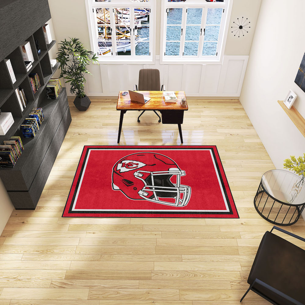 Kansas City Chiefs 5x8 Area Rug - Helmet Logo