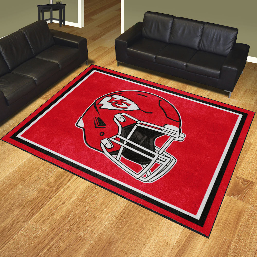 Kansas City Chiefs Ultra Plush 8x10 Area Rug - Helmet Logo