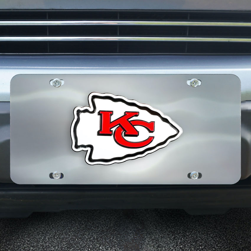 Kansas City Chiefs Stainless Steel Die-cast License Plate