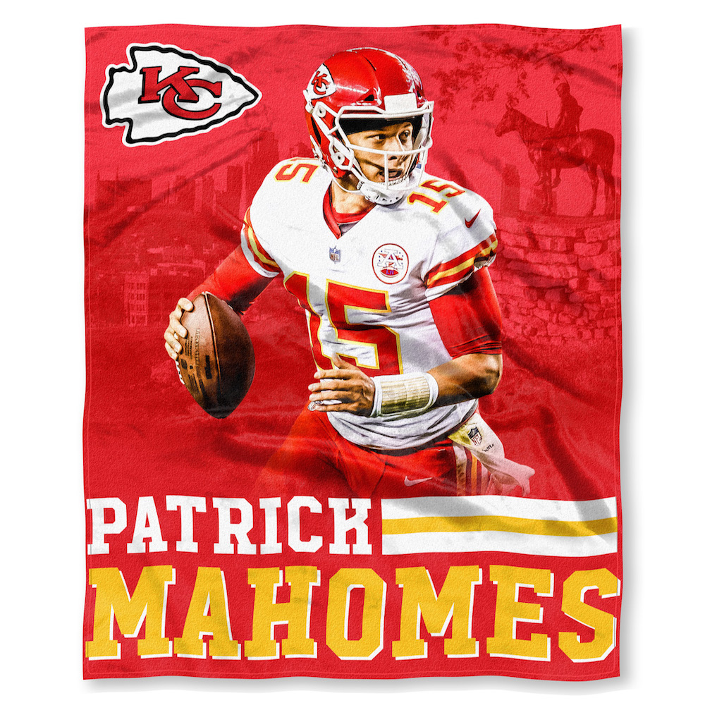 Kansas City Chiefs Patrick Mahomes Silk Touch Throw Blanket 50 x 60