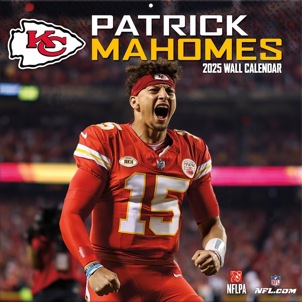 Kansas City Chiefs Patrick Mahomes 2025 NFL Wall Calendar