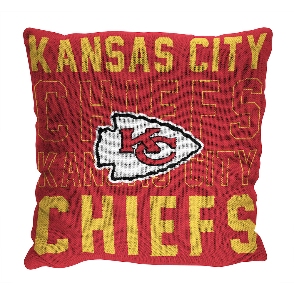 Kansas City Chiefs Stacked 20 x 20 Woven Pillow