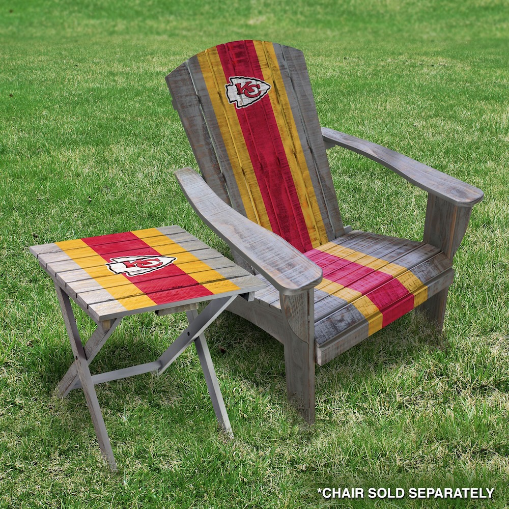 Kansas City Chiefs Wooden Adirondack Folding Table