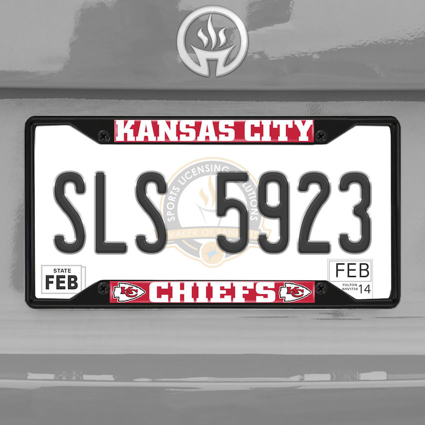 Kansas City Chiefs Black License Plate Frame