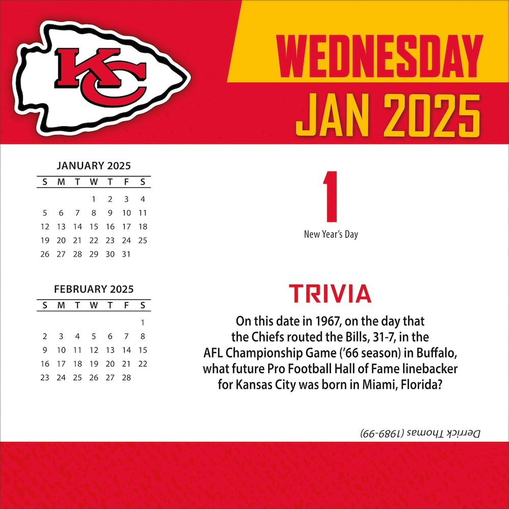 Kansas City Chiefs 2025 NFL Page-A-Day Box Calendar