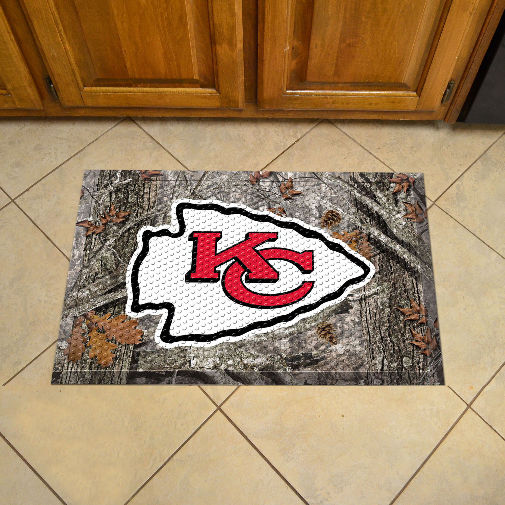 Kansas City Chiefs Camo Style SCRAPER Door Mat