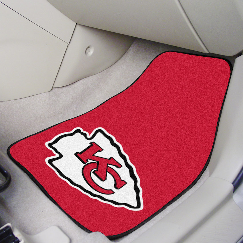 Kansas City Chiefs Car Floor Mats 18 x 27 Carpeted-Pair