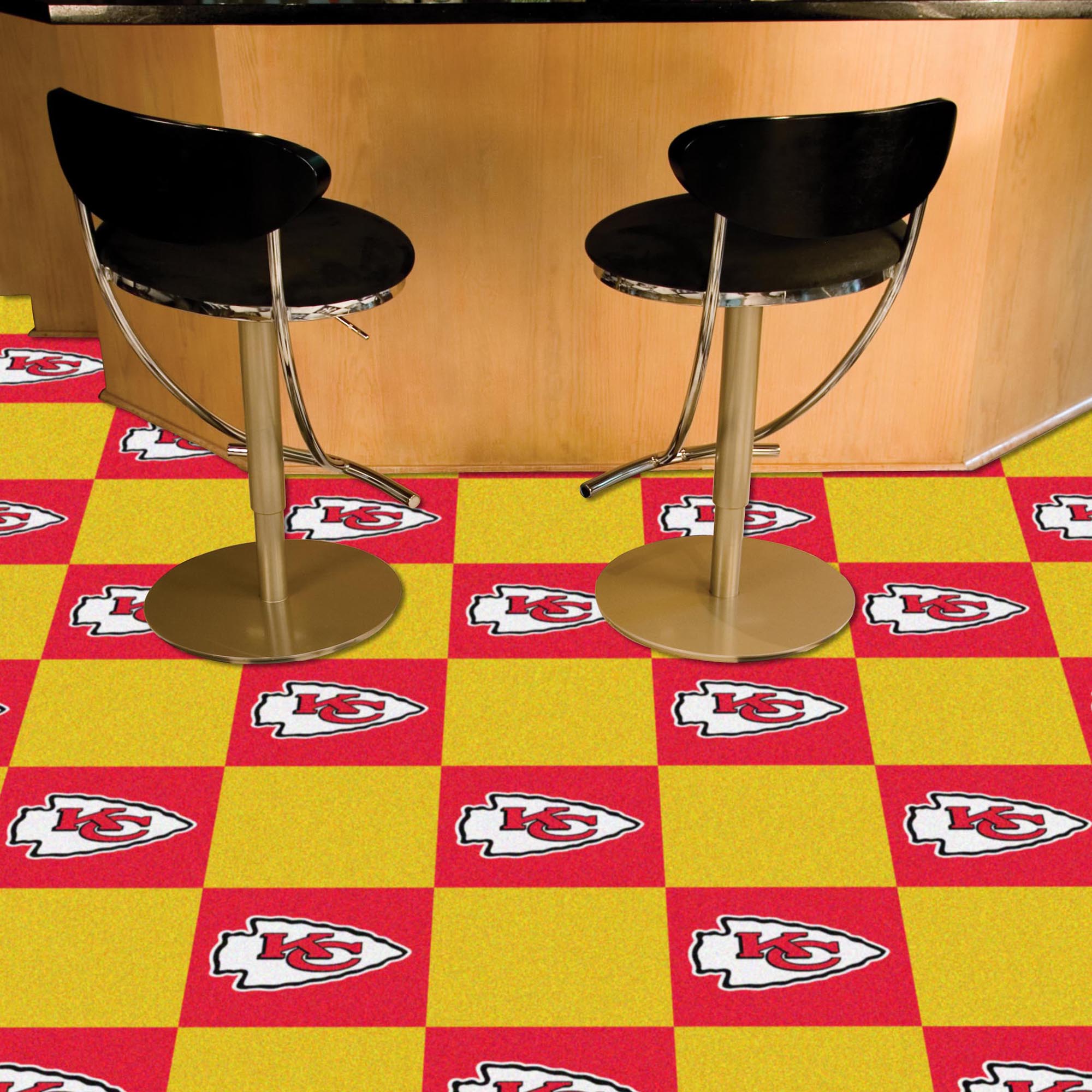 Kansas City Chiefs Carpet Tiles 18x18 in.