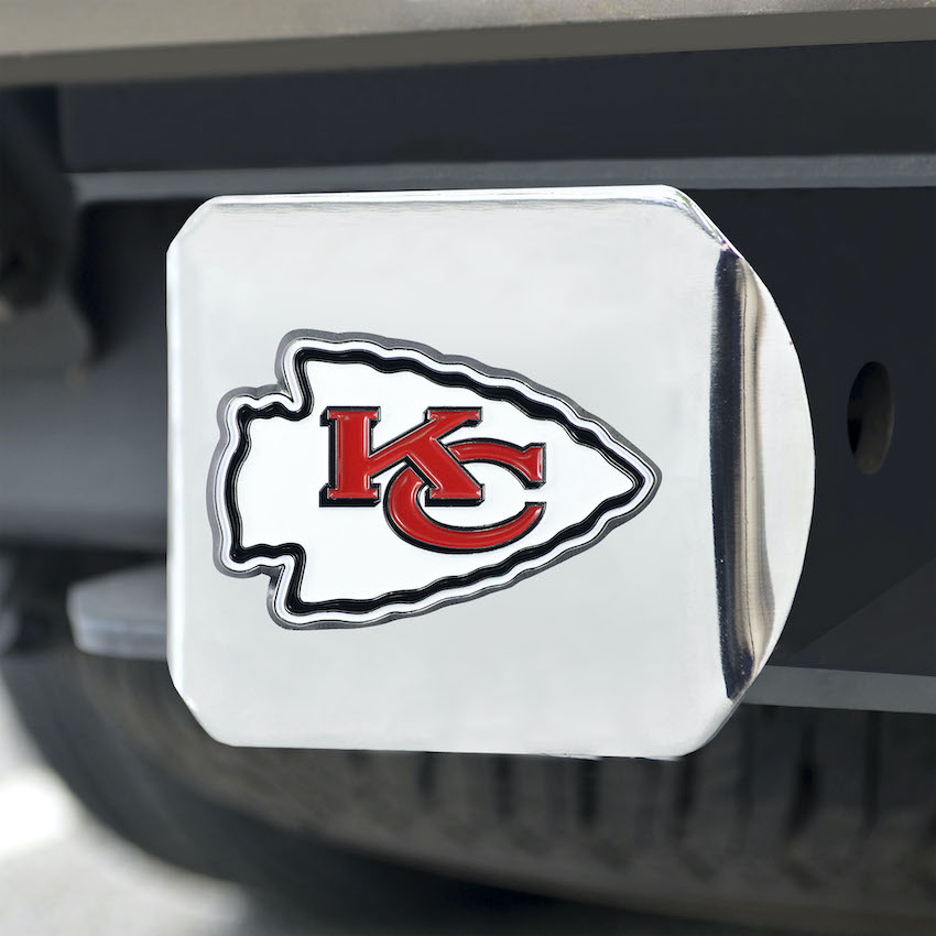 Kansas City Chiefs Color Chrome Trailer Hitch Cover