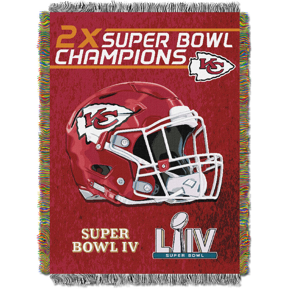 Kansas City Chiefs Commemorative Super Bowl Tapestry Throw - Buy at KHC  Sports