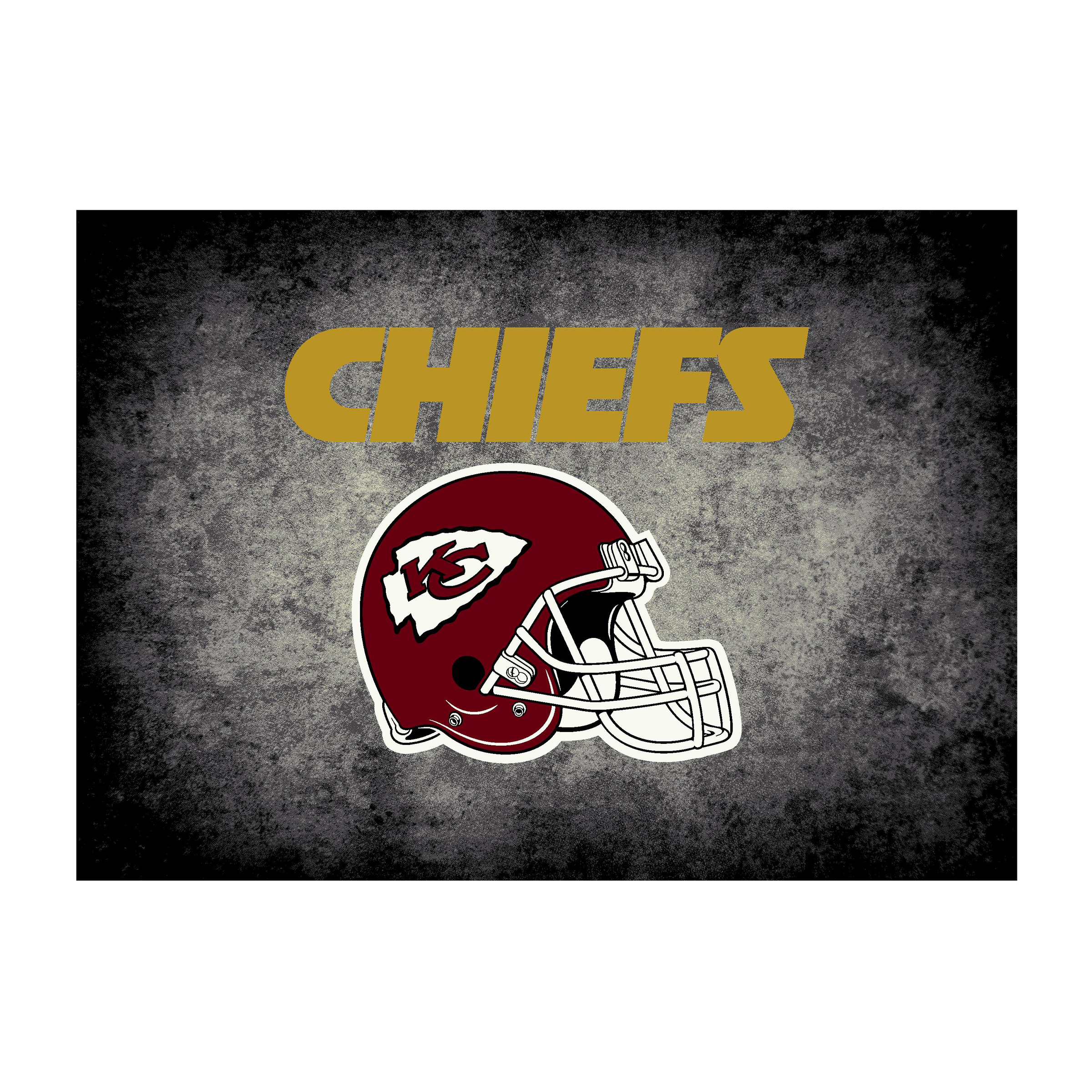 Kansas City Chiefs 8 X 11 DISTRESSED Rug