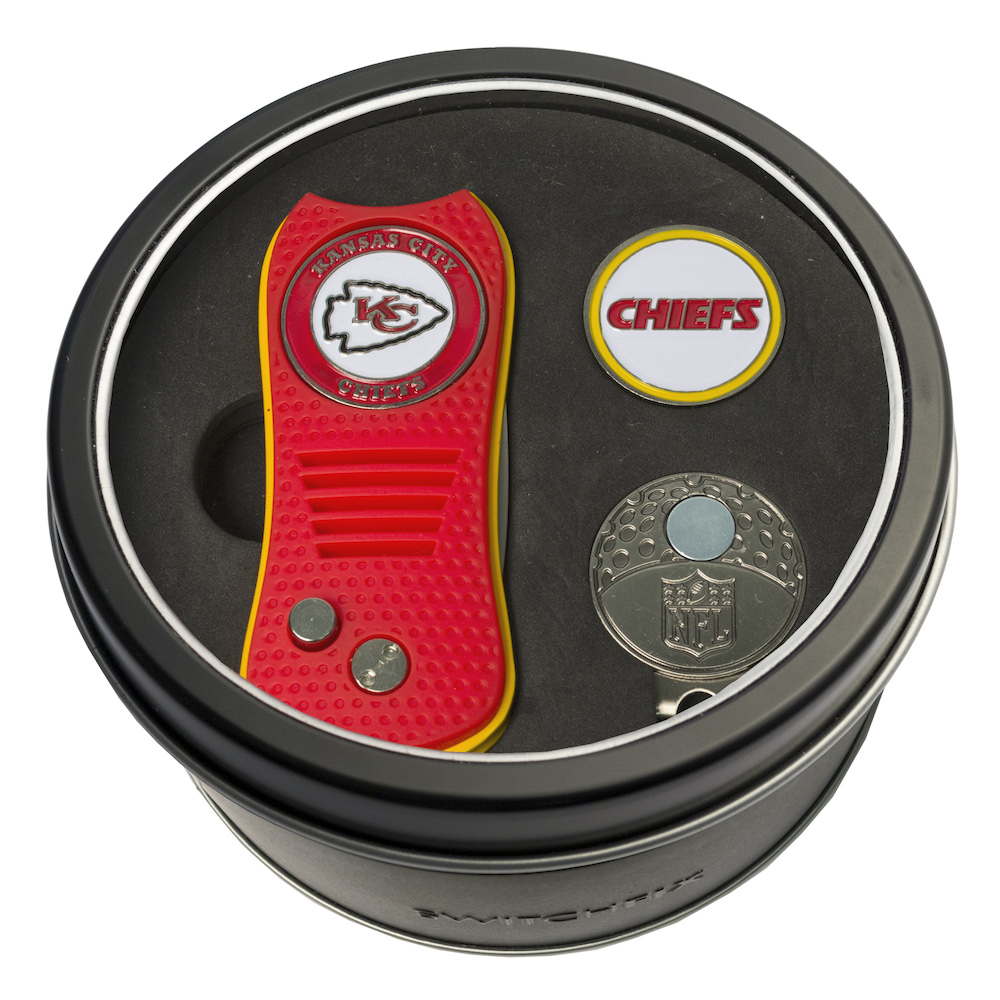 Kansas City Chiefs Switchblade Divot Tool Cap Clip and Ball Marker Gift Pack