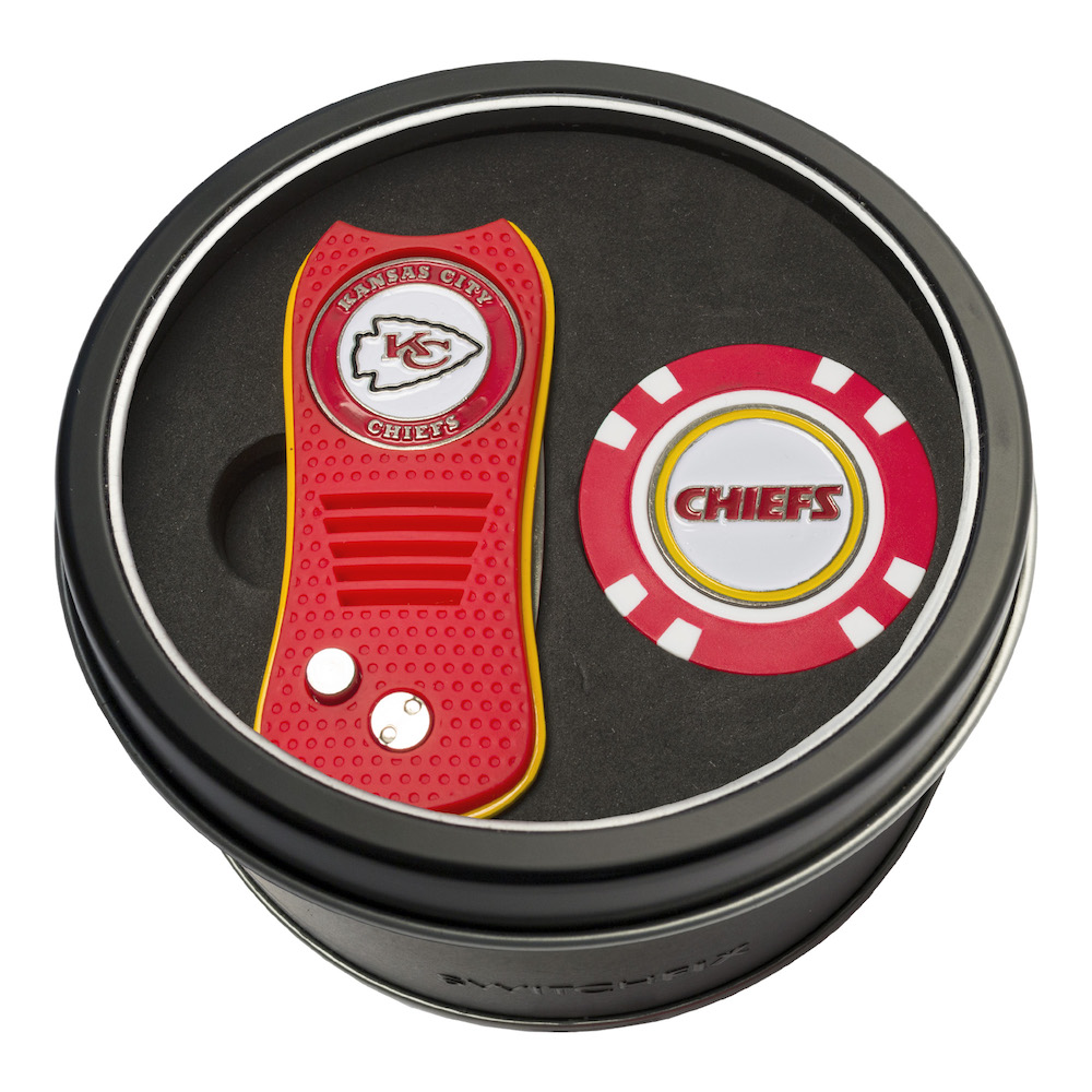 Kansas City Chiefs Switchblade Divot Tool and Golf Chip Gift Pack