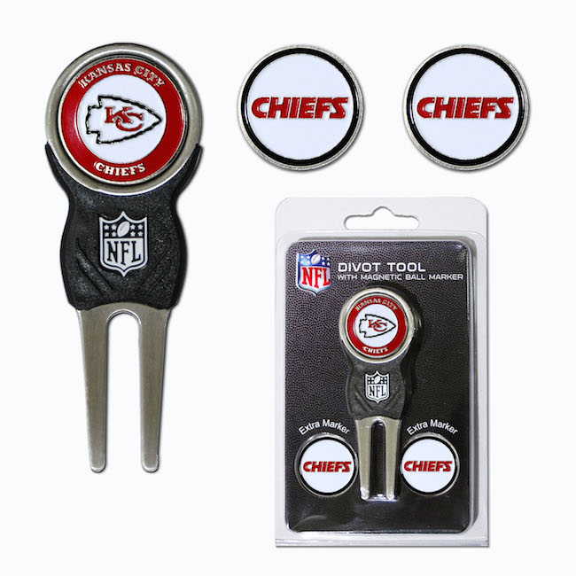 Kansas City Chiefs 3 Marker Signature Divot Tool Pack