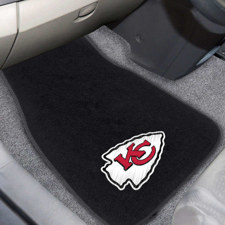 Kansas City Chiefs Car Floor Mats 17 x 26 Embroidered Pair