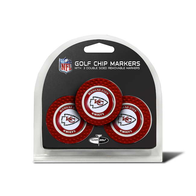 Kansas City Chiefs 3 Pack Golf Chips