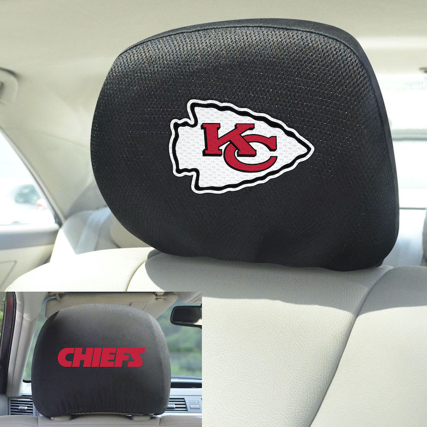 Kansas City Chiefs Head Rest Covers