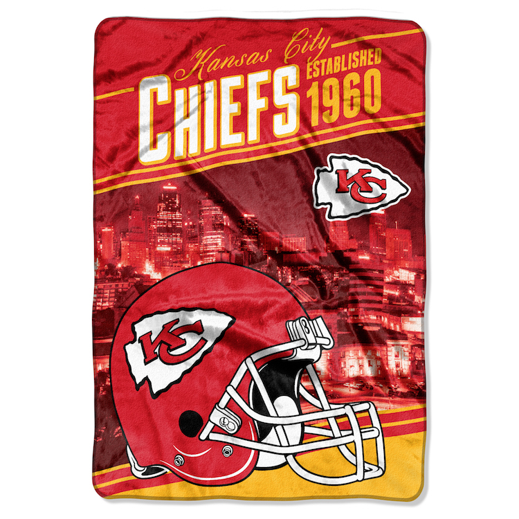 Kansas City Chiefs OVERSIZED Micro Raschel Blanket 62 x 90