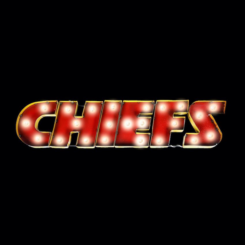 Kansas City Chiefs Recycled Metal Light Sign