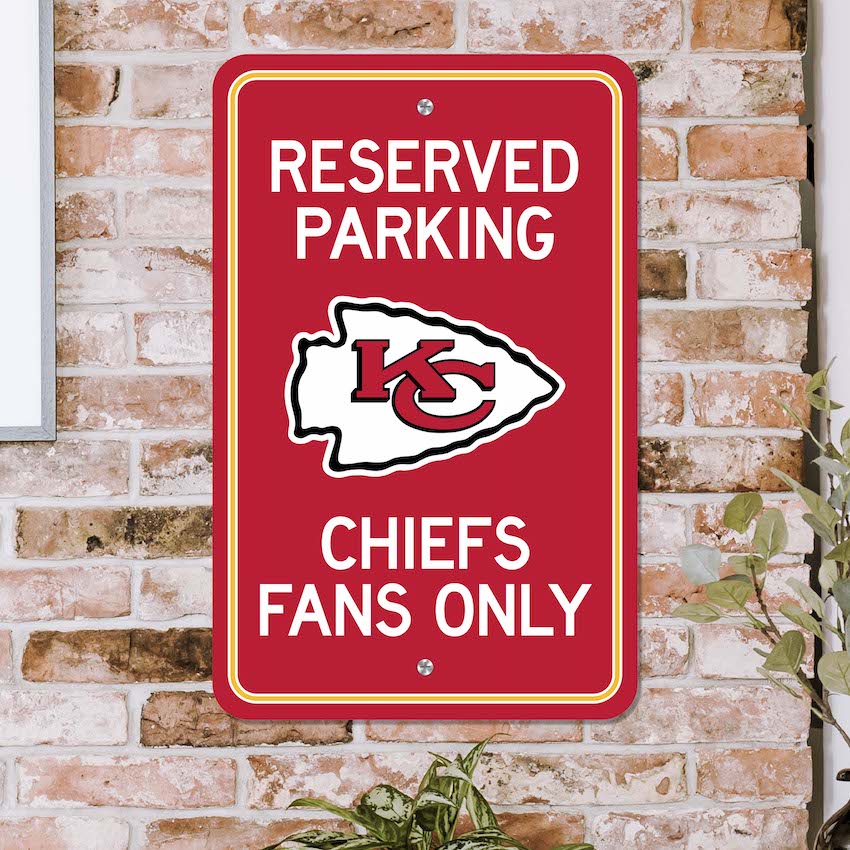 Kansas City Chiefs RESERVED Parking Sign