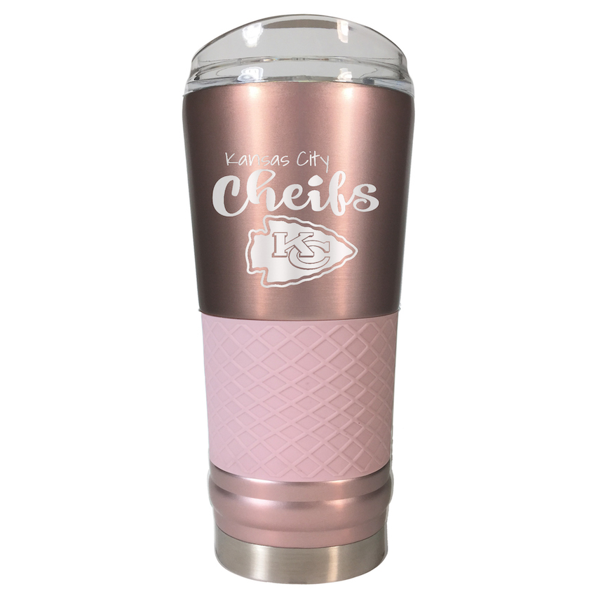 Kansas City Chiefs 24 oz Rose Gold Draft Travel Tumbler