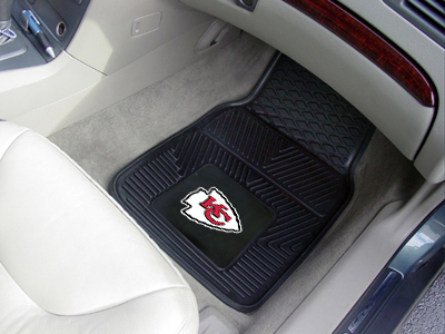 Kansas City Chiefs Car Floor Mats 18 x 27 Heavy Duty Vinyl Pair