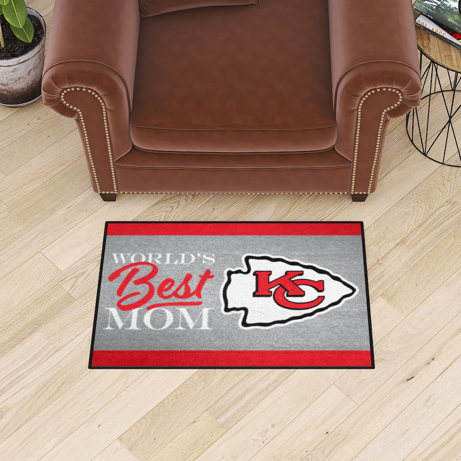 Kansas City Chiefs 20 x 30 WORLDS BEST MOM Floor Mat