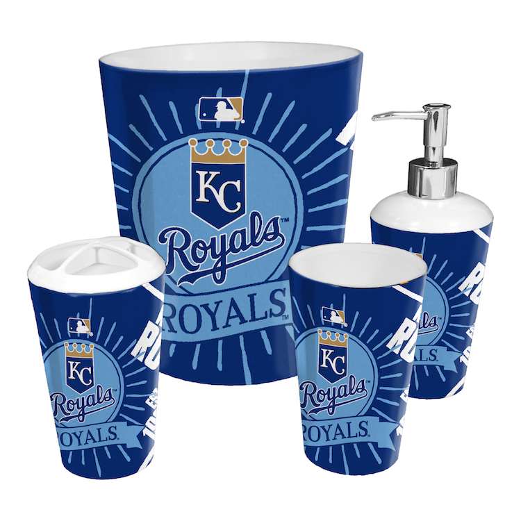 Kansas City Royals 4 Piece Bathroom Accessory Set