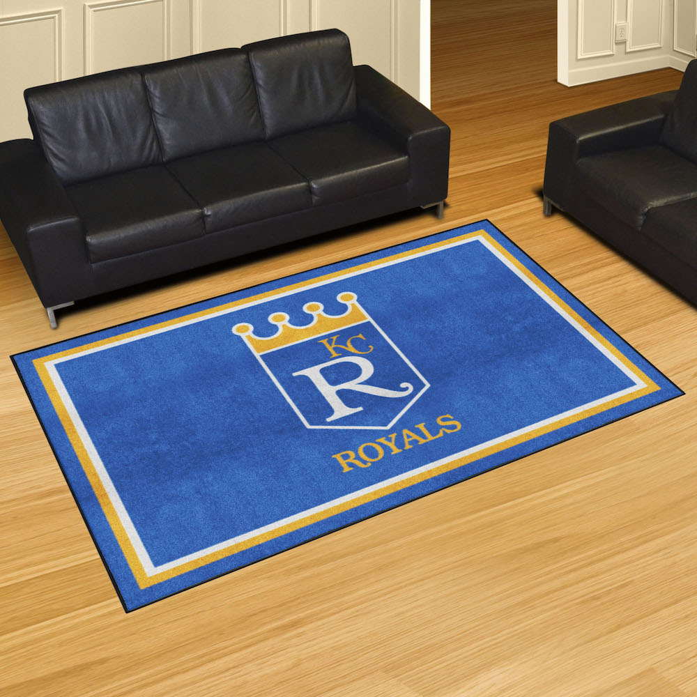 Kansas City Royals MLBCC Vintage 5x8 Area Rug Throwback Logo