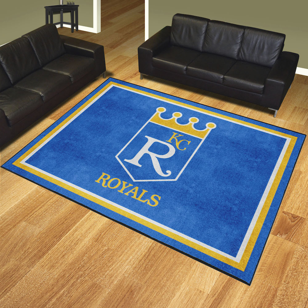 Kansas City Royals MLBCC Vintage Ultra Plush 8x10 Area Rug Throwback Logo