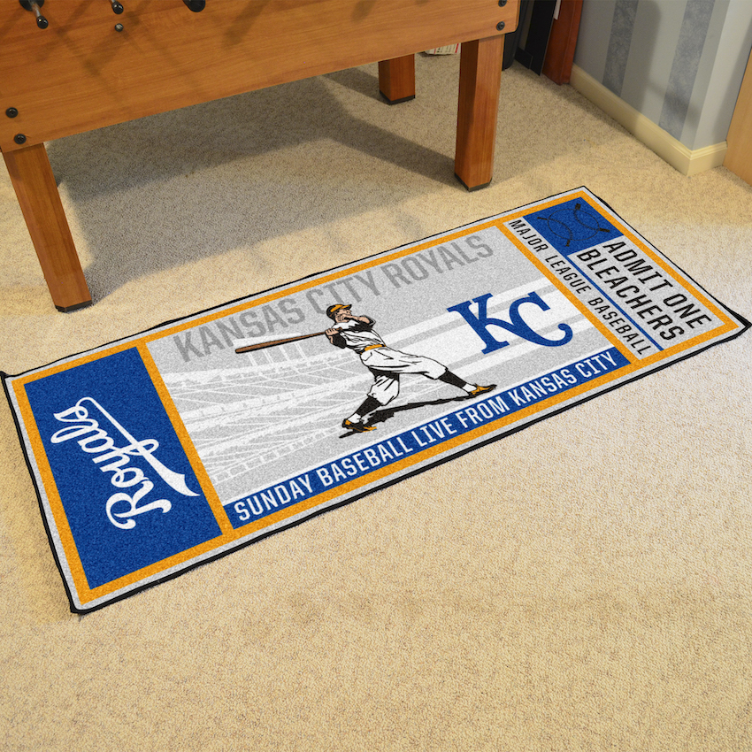 Kansas City Royals MLBCC Vintage 30 x 72 Game Ticket Carpet Runner