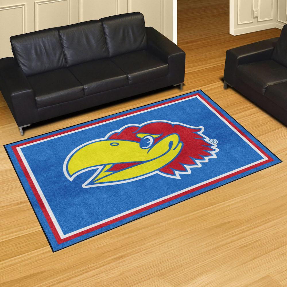 Kansas Jayhawks 5x8 Area Rug - 2nd Logo