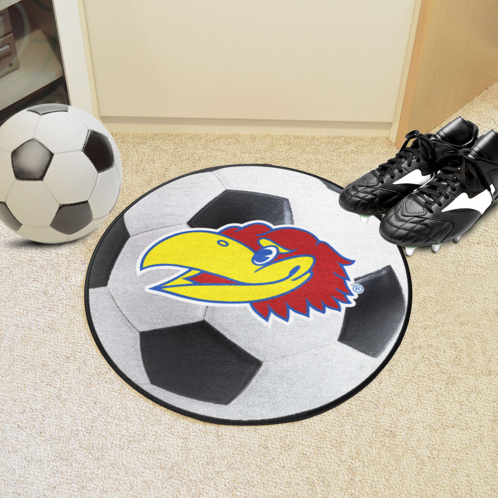 Kansas Jayhawks SOCCER BALL Mat - 2nd Logo