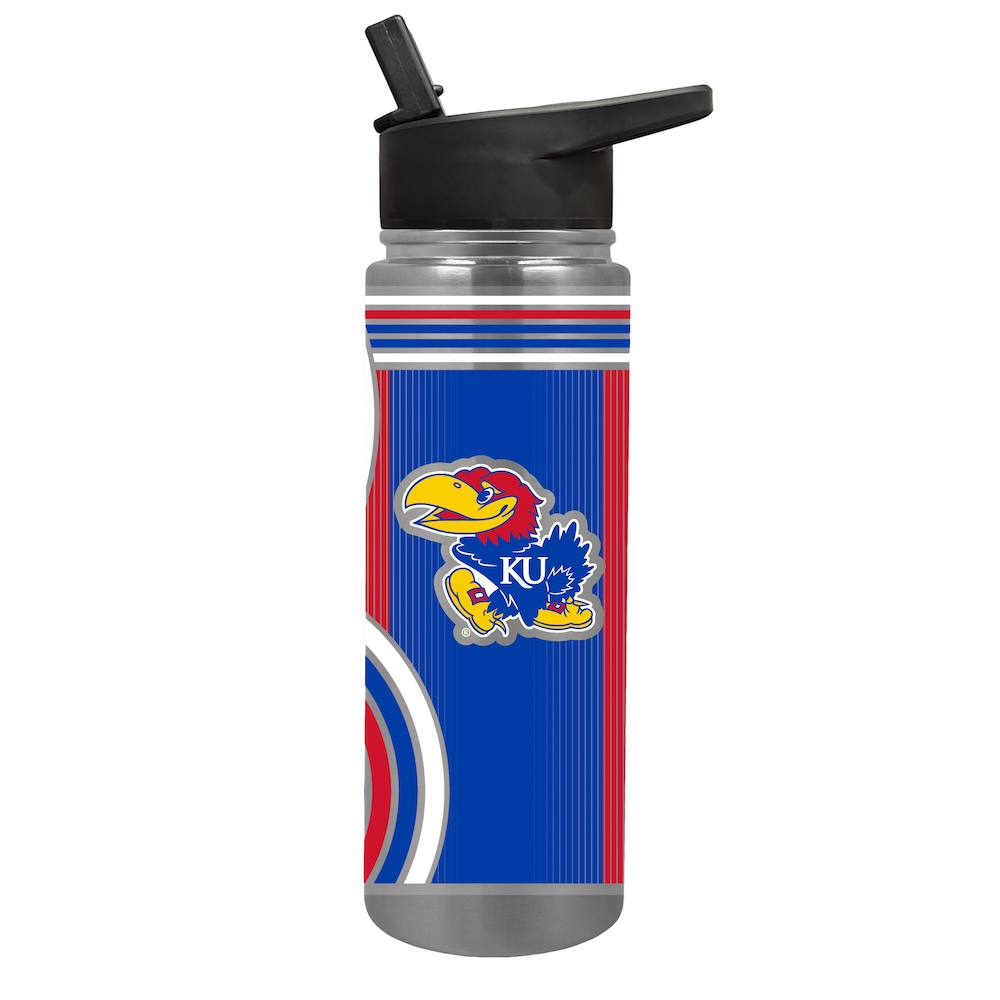 Kansas Jayhawks COOL VIBES 24 oz Thirst Hydration Water Bottle