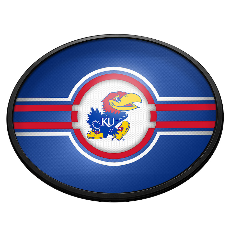 Kansas Jayhawks Slimline LED Wall Sign ~ OVAL PRIMARY