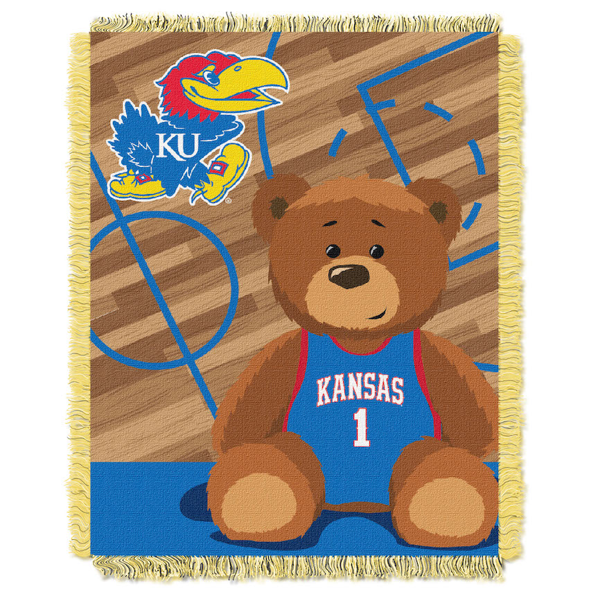 Kansas Jayhawks Woven Baby Blanket 36 x 48