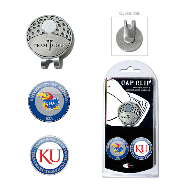 Kansas Jayhawks Hat Clip With 2 Ball Markers