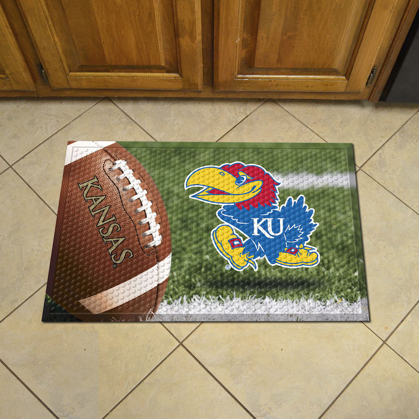 Kansas Jayhawks Ball Style SCRAPER Door Mat