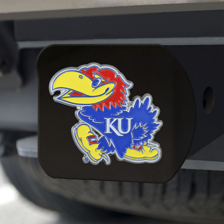 Kansas Jayhawks Black and Color Trailer Hitch Cover