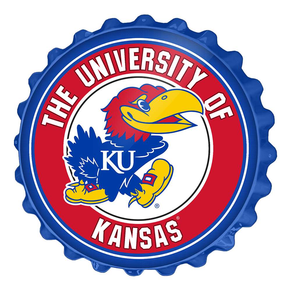 Kansas Jayhawks Bottle Cap Wall Sign