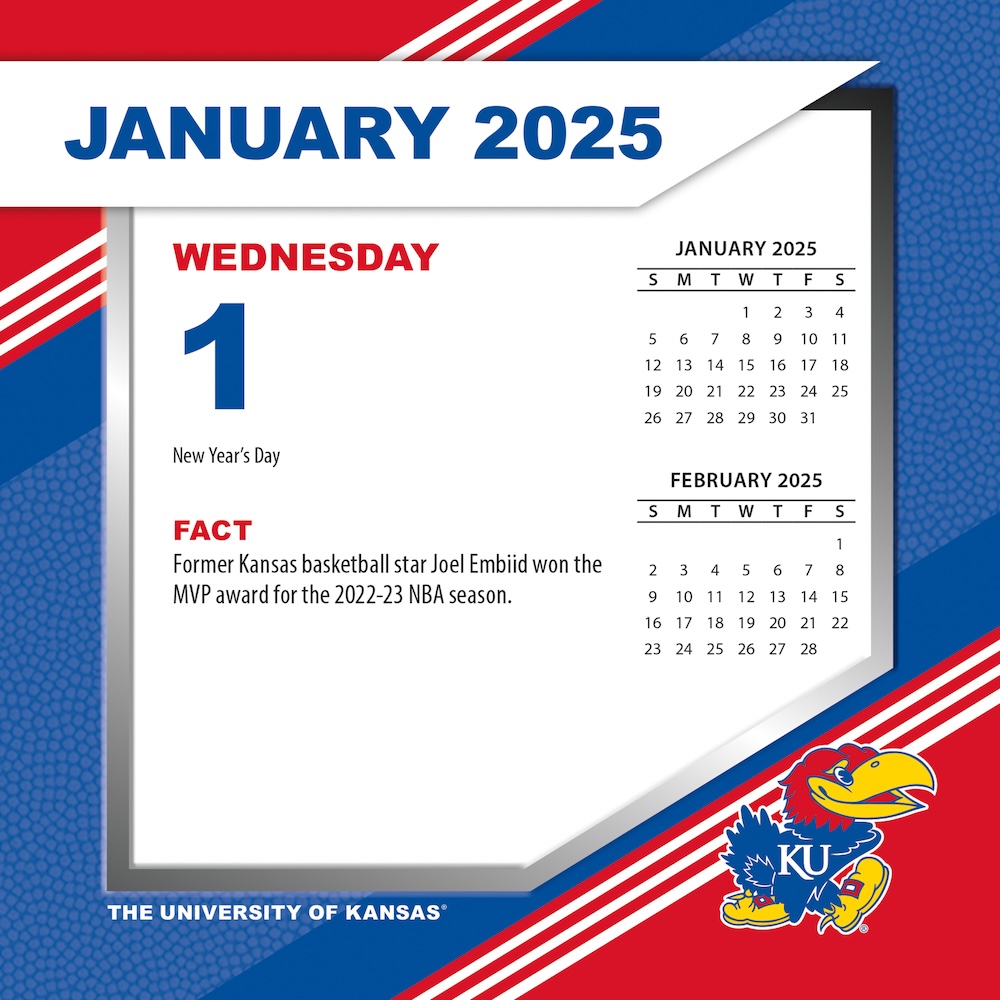 Kansas Jayhawks 2025 NCAA Page-A-Day Box Calendar