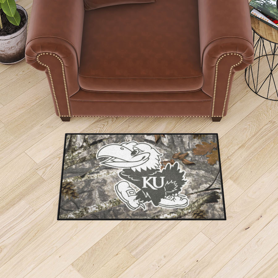 Kansas Jayhawks CAMO 20 x 30 Starter Floor Mat