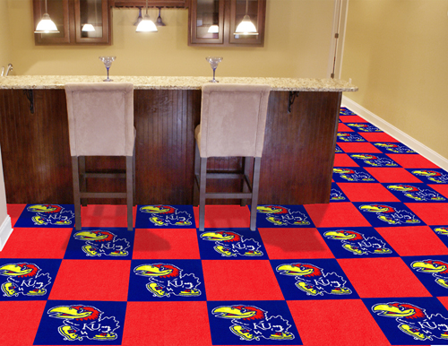 Kansas Jayhawks Carpet Tiles 18x18 in.