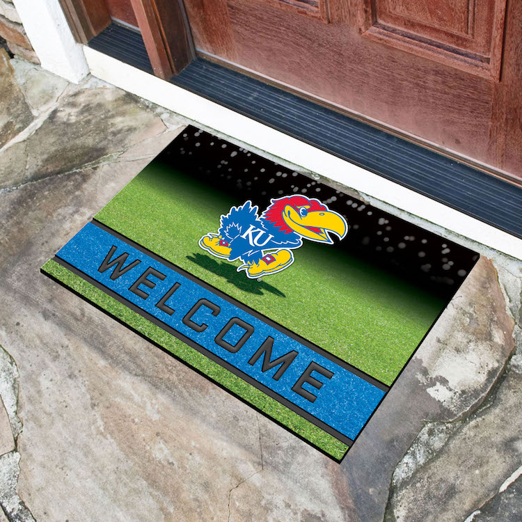 Kansas Jayhawks Recycled Crumb Rubber Door Mat