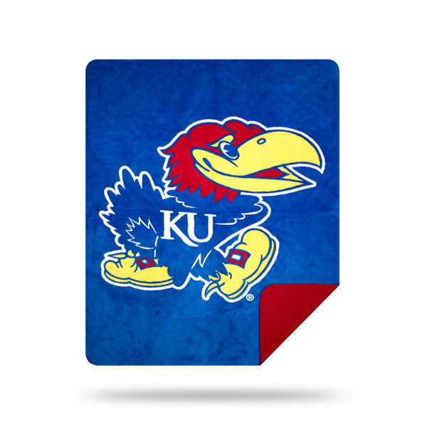 Kansas Jayhawks DENALI Silver Knit Throw