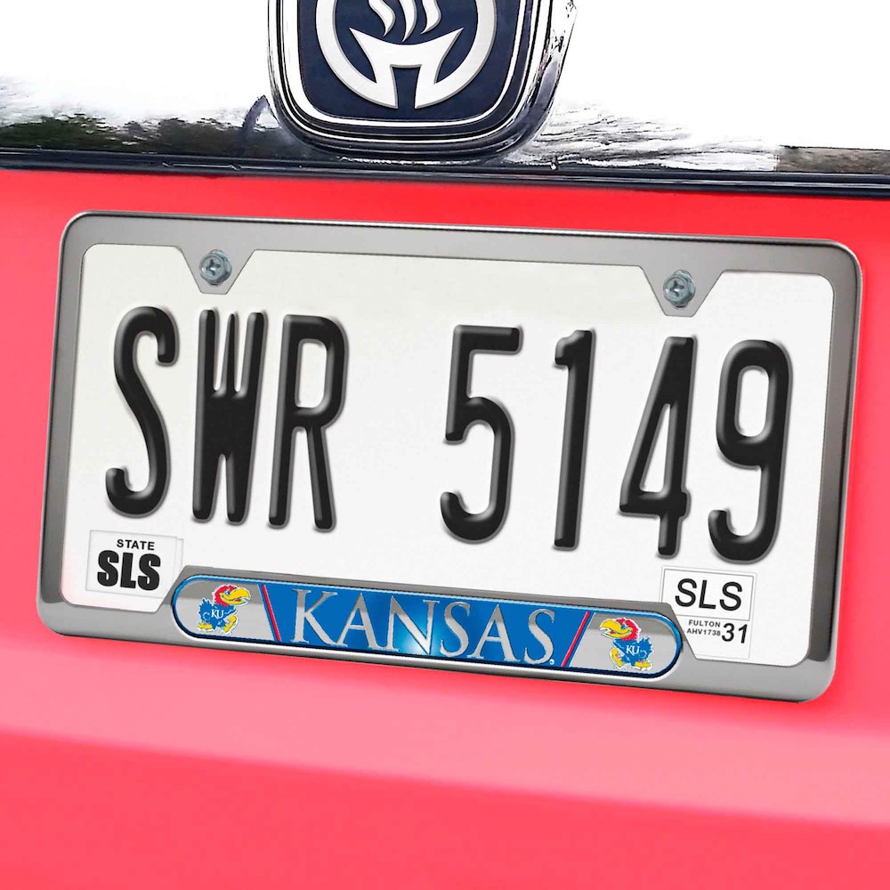 Kansas Jayhawks Embossed License Plate Frame