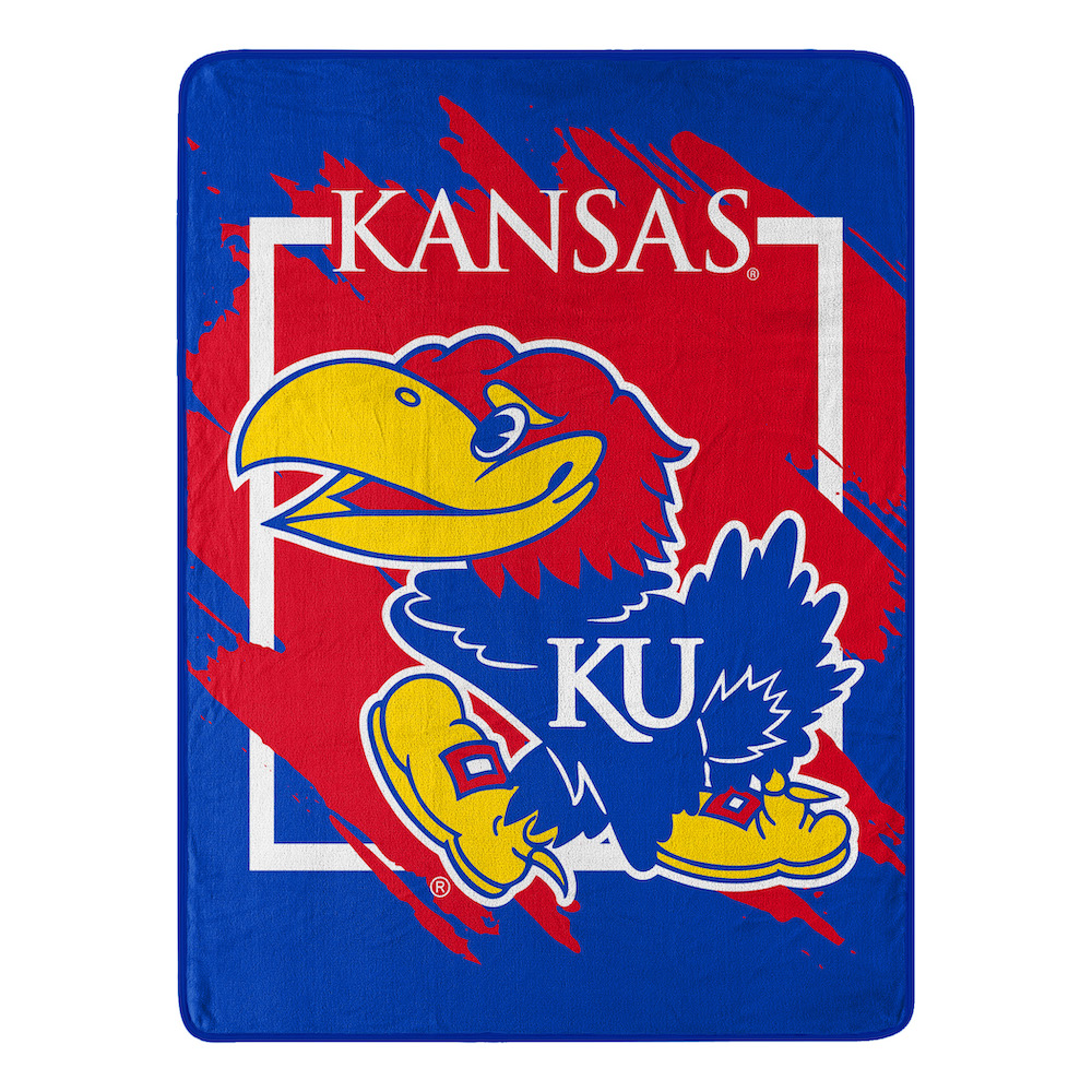 Kansas Jayhawks Micro Raschel 50 x 60 Team Blanket