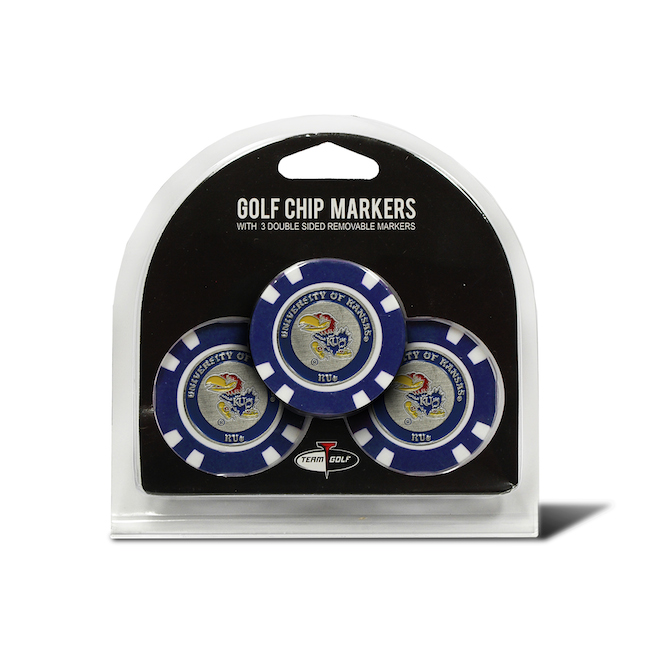 Kansas Jayhawks 3 Pack Golf Chips