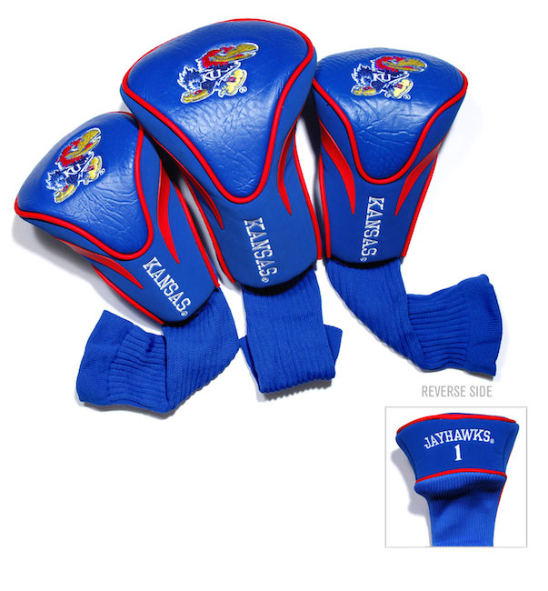 Kansas Jayhawks 3 Pack Contour Headcovers