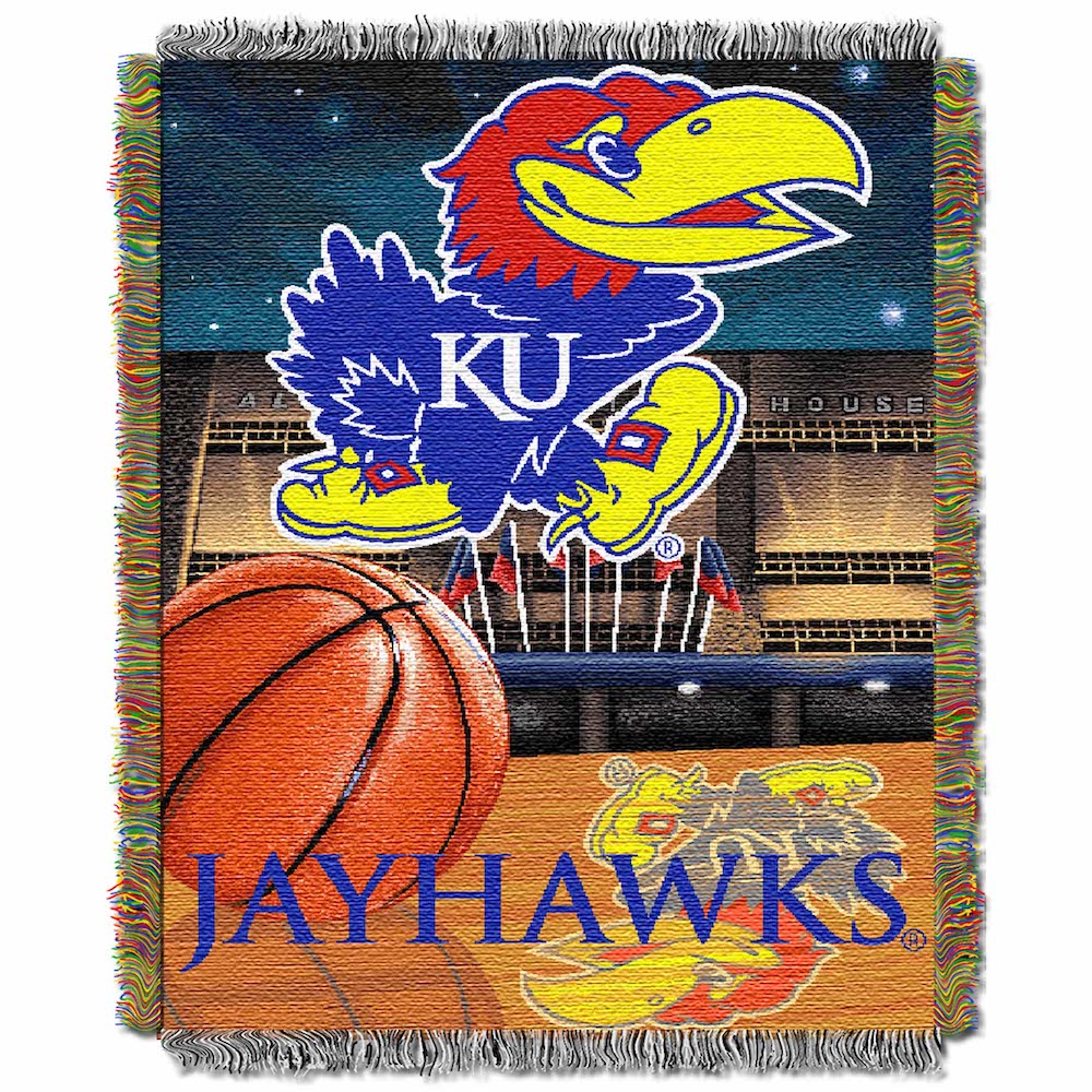 Kansas Jayhawks Home Field Advantage Series Tapestry Blanket 48 x 60